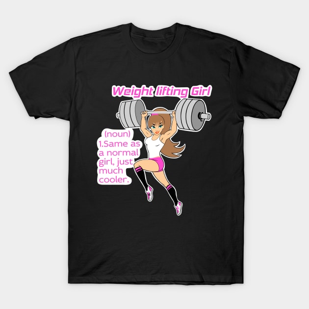 Weightlifting girls T-Shirt by TimAddisonArt